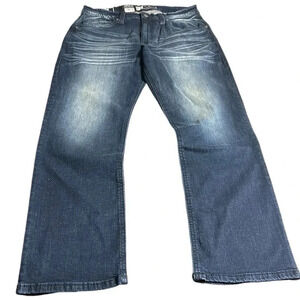 Y2K men straight jeans ,34x30 NWT manufactured fading ,Biker,streetwear,western